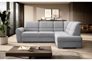Sajmon Bäddsoffa m. Schäslong 3-sits - Grå - Möbler - Soffa - Bäddsoffa - Bäddsoffa längsbäddad