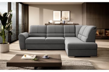Sajmon Bäddsoffa m. Schäslong 3-sits - Grå - Möbler - Soffa - Bäddsoffa - Bäddsoffa längsbäddad