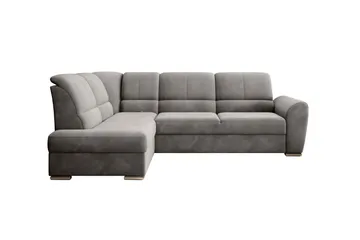 Sajmon Bäddsoffa m. Schäslong 3-sits - Grå - Möbler - Soffa - Bäddsoffa - Bäddsoffa längsbäddad