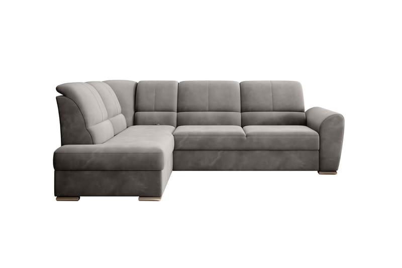 Sajmon Bäddsoffa m. Schäslong 3-sits - Grå - Möbler - Soffa - Bäddsoffa - Bäddsoffa längsbäddad