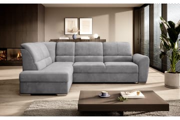 Sajmon Bäddsoffa m. Schäslong 3-sits - Grå - Möbler - Soffa - Bäddsoffa - Bäddsoffa längsbäddad