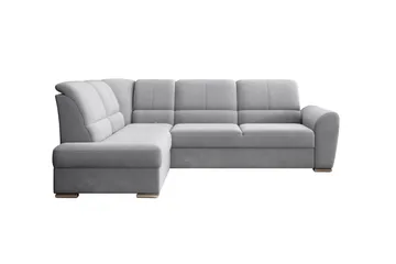 Sajmon Bäddsoffa m. Schäslong 3-sits - Grå - Möbler - Soffa - Bäddsoffa - Bäddsoffa längsbäddad