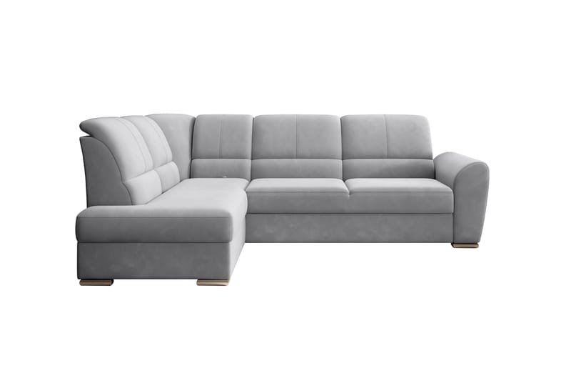 Sajmon Bäddsoffa m. Schäslong 3-sits - Grå - Möbler - Soffa - Bäddsoffa - Bäddsoffa längsbäddad
