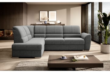 Sajmon Bäddsoffa m. Schäslong 3-sits - Grå - Möbler - Soffa - Bäddsoffa - Bäddsoffa längsbäddad