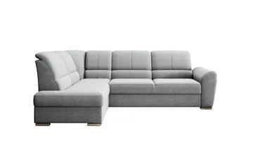 Sajmon Bäddsoffa m. Schäslong 3-sits - Grå - Möbler - Soffa - Bäddsoffa - Bäddsoffa längsbäddad