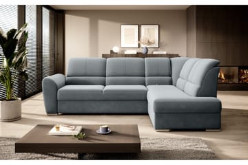 Sajmon Bäddsoffa m. Schäslong 3-sits - Grå - Möbler - Soffa - Bäddsoffa - Bäddsoffa längsbäddad