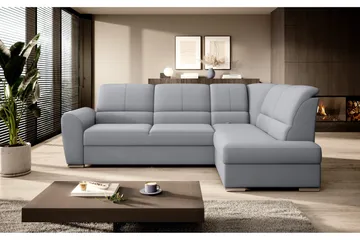 Sajmon Bäddsoffa m. Schäslong 3-sits - Grå - Möbler - Soffa - Bäddsoffa - Bäddsoffa längsbäddad