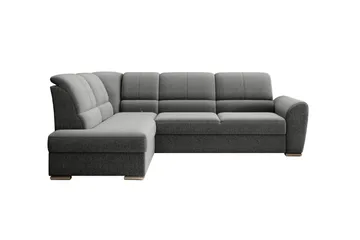 Sajmon Bäddsoffa m. Schäslong 3-sits - Grå - Möbler - Soffa - Bäddsoffa - Bäddsoffa längsbäddad