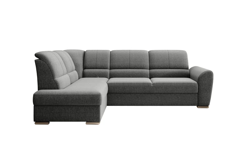 Sajmon Bäddsoffa m. Schäslong 3-sits - Grå - Möbler - Soffa - Bäddsoffa - Bäddsoffa längsbäddad