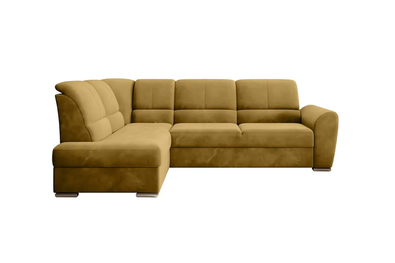 Sajmon Bäddsoffa m. Schäslong 3-sits - Gul - Möbler - Soffa - Bäddsoffa - Bäddsoffa längsbäddad