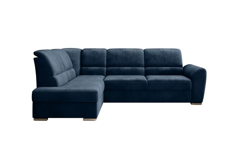 Sajmon Bäddsoffa m. Schäslong 3-sits, Mörkblå