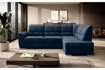 Sajmon Bäddsoffa m. Schäslong 3-sits - Mörkblå - Möbler - Soffa - Bäddsoffa - Bäddsoffa längsbäddad