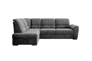 Sajmon Bäddsoffa m. Schäslong 3-sits - Mörkgrå - Möbler - Soffa - Bäddsoffa - Bäddsoffa längsbäddad