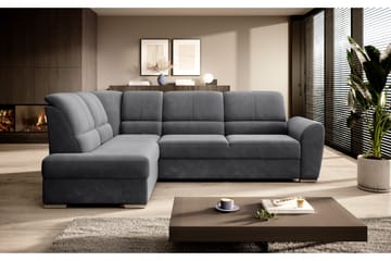 Sajmon Bäddsoffa m. Schäslong 3-sits - Mörkgrå - Möbler - Soffa - Bäddsoffa - Bäddsoffa längsbäddad