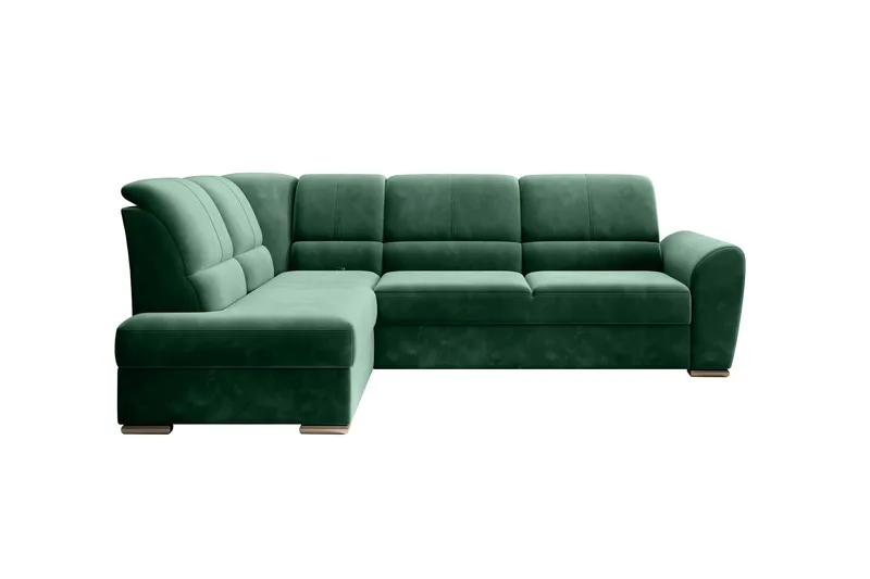 Sajmon Bäddsoffa m. Schäslong 3-sits - Mörkgrön - Möbler - Soffa - Bäddsoffa - Bäddsoffa längsbäddad