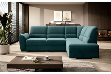Sajmon Bäddsoffa m. Schäslong 3-sits - Mörkgrön - Möbler - Soffa - Bäddsoffa - Bäddsoffa längsbäddad
