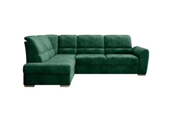 Sajmon Bäddsoffa m. Schäslong 3-sits - Mörkgrön - Möbler - Soffa - Bäddsoffa - Bäddsoffa längsbäddad