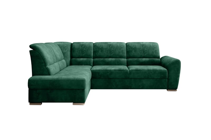 Sajmon Bäddsoffa m. Schäslong 3-sits - Mörkgrön - Möbler - Soffa - Bäddsoffa - Bäddsoffa längsbäddad
