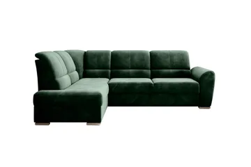 Sajmon Bäddsoffa m. Schäslong 3-sits - Mörkgrön - Möbler - Soffa - Bäddsoffa - Bäddsoffa längsbäddad