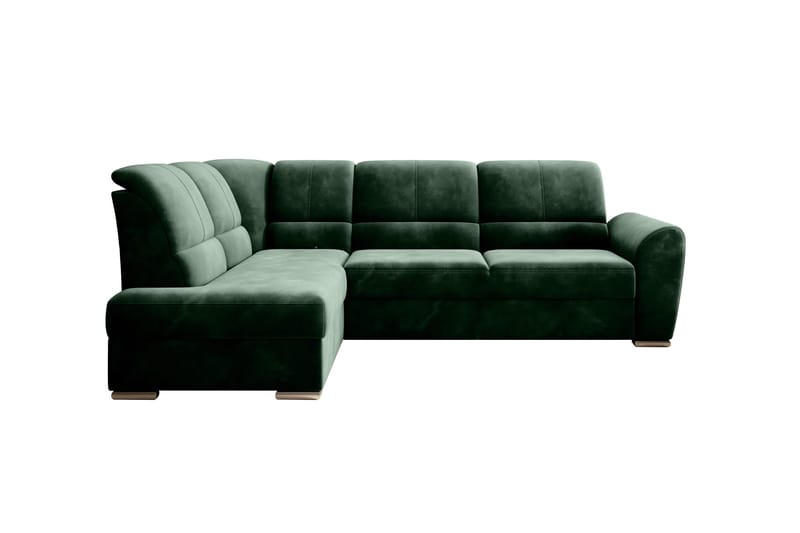Sajmon Bäddsoffa m. Schäslong 3-sits - Mörkgrön - Möbler - Soffa - Bäddsoffa - Bäddsoffa längsbäddad