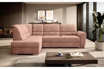 Sajmon Bäddsoffa m. Schäslong 3-sits - Rosa - Möbler - Soffa - Bäddsoffa - Bäddsoffa längsbäddad