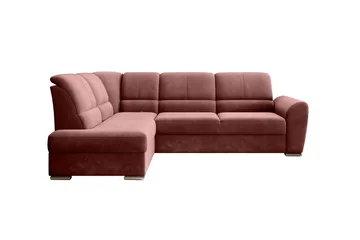 Sajmon Bäddsoffa m. Schäslong 3-sits - Rosa - Möbler - Soffa - Bäddsoffa - Bäddsoffa längsbäddad