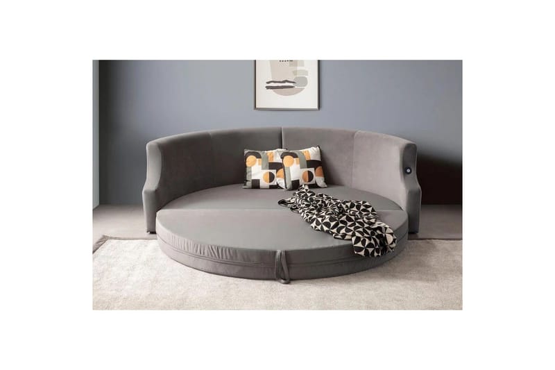 Salrican Bäddsoffa 3-sits - Grå - Möbler - Soffa - Bäddsoffa - 3 sits bäddsoffa