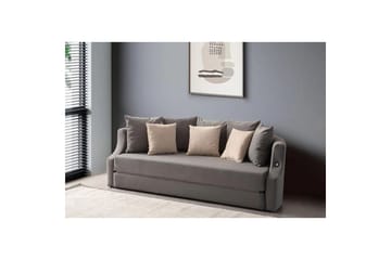 Salrican Bäddsoffa 3-sits - Grå - Möbler - Soffa - Bäddsoffa - 3 sits bäddsoffa