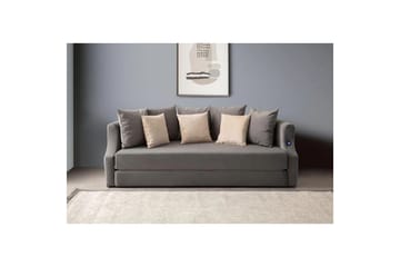 Salrican Bäddsoffa 3-sits - Grå - Möbler - Soffa - Bäddsoffa - 3 sits bäddsoffa