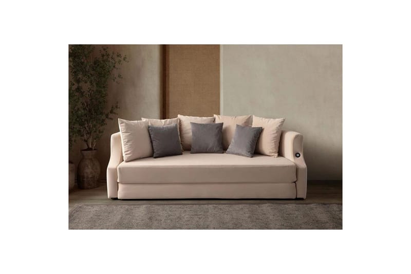 Salrican Bäddsoffa 3-sits - Krämvit - Möbler - Soffa - Bäddsoffa - 3 sits bäddsoffa