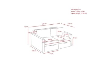 Savra Bäddsoffa 2-sits - Grå - Möbler - Soffa - Bäddsoffa - Bäddsoffa divan