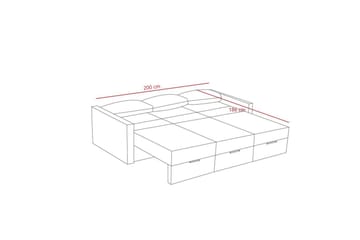 Savra Bäddsoffa 3-sits - Antracit - Möbler - Soffa - Bäddsoffa - Bäddsoffa divan