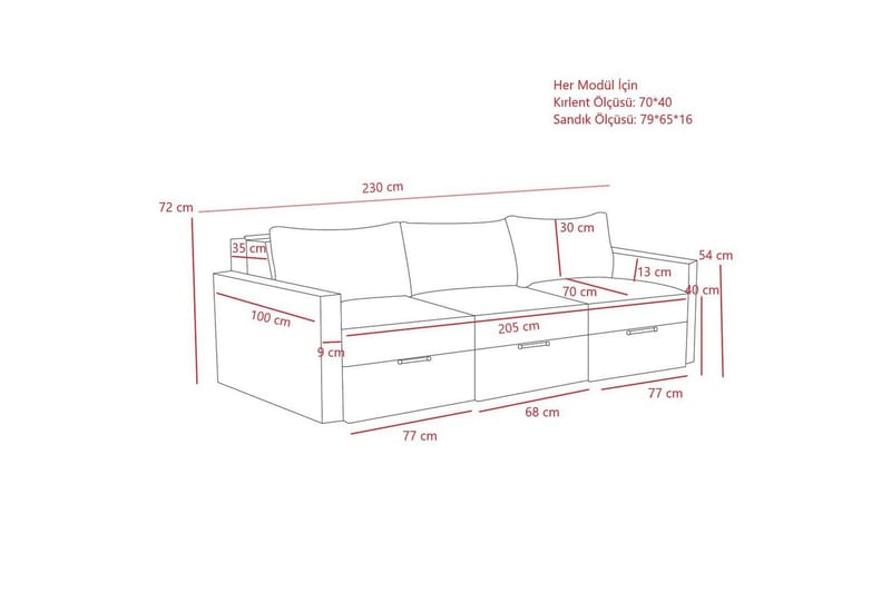 Savra Bäddsoffa 3-sits - Antracit - Möbler - Soffa - Bäddsoffa - Bäddsoffa divan