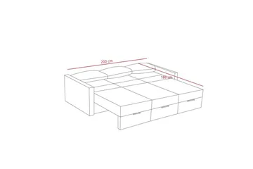 Savra Bäddsoffa 3-sits - Cream - Möbler - Soffa - Bäddsoffa - 3 sits bäddsoffa