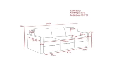 Savra Bäddsoffa 3-sits - Grå - Möbler - Soffa - Bäddsoffa - Bäddsoffa divan
