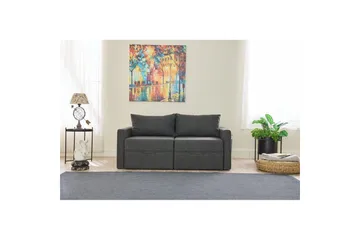 Savra Bäddsoffa med Divan 2-sits - Antracit - Möbler - Soffa - Bäddsoffa - 2 sits bäddsoffa