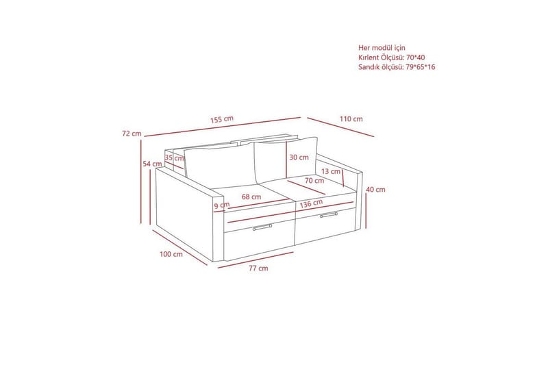 Savra Bäddsoffa med Divan 2-sits - Antracit - Möbler - Soffa - Bäddsoffa - Bäddsoffa divan