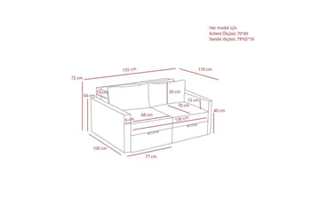 Savra Bäddsoffa med Divan 2-sits - Brun - Möbler - Soffa - Bäddsoffa - 2 sits bäddsoffa