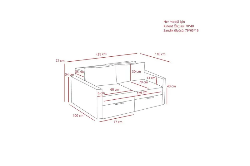 Savra Bäddsoffa med Divan 2-sits - Brun - Möbler - Soffa - Bäddsoffa - 2 sits bäddsoffa