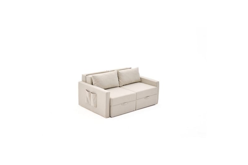 Savra Bäddsoffa med Divan 2-sits - Cream - Möbler - Soffa - Bäddsoffa - Bäddsoffa divan