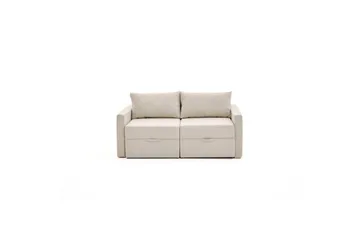 Savra Bäddsoffa med Divan 2-sits - Cream - Möbler - Soffa - Bäddsoffa - 2 sits bäddsoffa