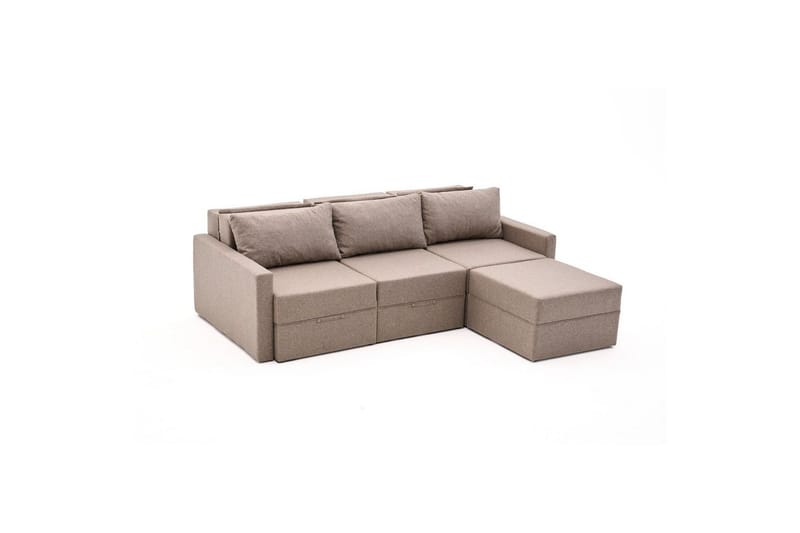 Savra Bäddsoffa med Divan 3-sits - Brun - Möbler - Soffa - Bäddsoffa - Hörnbäddsoffa