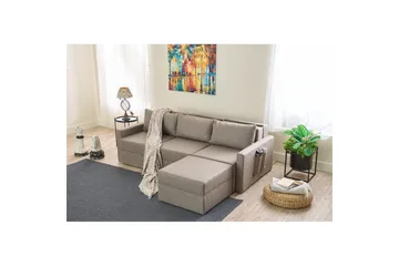 Savra Bäddsoffa med Divan 3-sits - Brun - Möbler - Soffa - Bäddsoffa - Hörnbäddsoffa