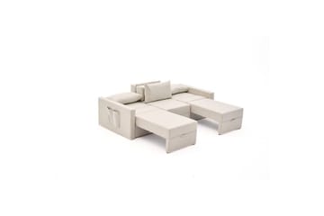 Savra Bäddsoffa med Divan 3-sits - Cream - Möbler - Soffa - Bäddsoffa - Hörnbäddsoffa