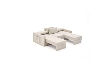 Savra Bäddsoffa med Divan 3-sits - Cream - Möbler - Soffa - Bäddsoffa - Hörnbäddsoffa