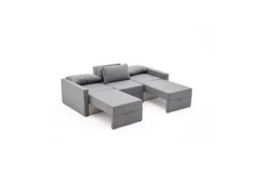 Savra Bäddsoffa med Divan 3-sits - Grå - Möbler - Soffa - Bäddsoffa - Hörnbäddsoffa