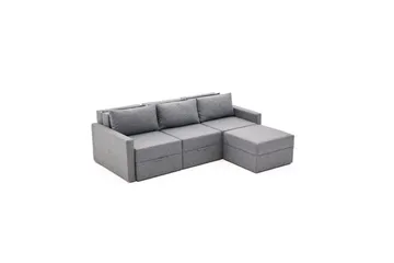 Savra Bäddsoffa med Divan 3-sits - Grå - Möbler - Soffa - Bäddsoffa - Hörnbäddsoffa