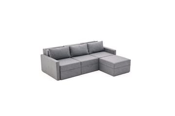 Savra Bäddsoffa med Divan 3-sits - Grå - Möbler - Soffa - Bäddsoffa - Hörnbäddsoffa