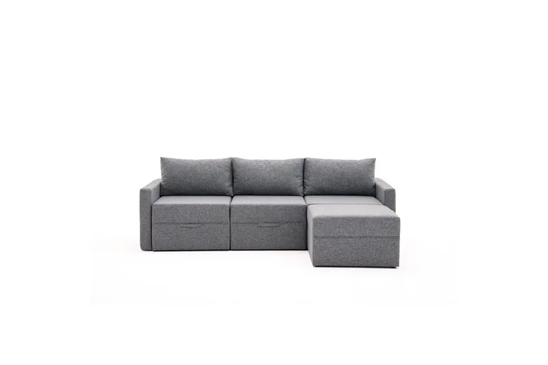 Savra Bäddsoffa med Divan 3-sits - Grå - Möbler - Soffa - Bäddsoffa - Hörnbäddsoffa
