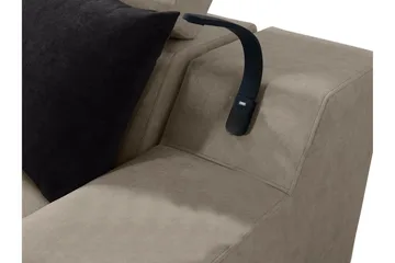 Seginus Hörnbäddsoffa 4-sits 210x127 - Svart - Möbler - Soffa - Bäddsoffa - Hörnbäddsoffa